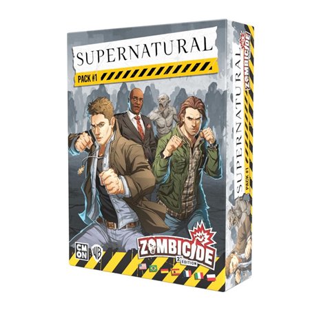 Jogo de tabuleiro Zombicide 2e: pacote de personagens sobrenaturais nº 1 recomendado para 14 anos