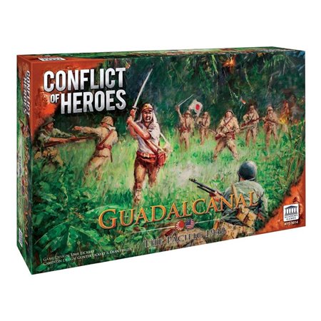 Jogo de tabuleiro Conflict of Heroes Guadalcanal Pacific 1942 idade recomendada 13 anos Idioma inglês