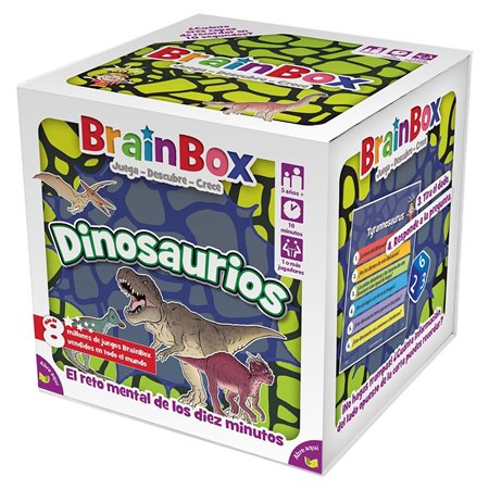 Jogo de tabuleiro Brainbox dos dinossauros Pegi 5