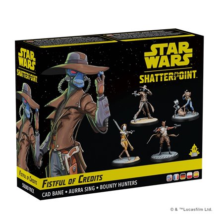 Jogo de tabuleiro Star Wars Breakpoint com um punhado de créditos cad bane squad pack idade recomendada 14 anos