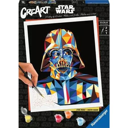 Kit para pintar com números ravensburger creat series tendência c star wars: darth vader