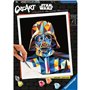 Kit para pintar com números ravensburger creat series tendência c star wars: darth vader