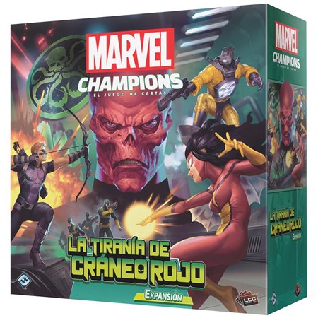 Jogo de tabuleiro dos campeões da Marvel: A tirania da caveira vermelha 265 cartas Pegi 14