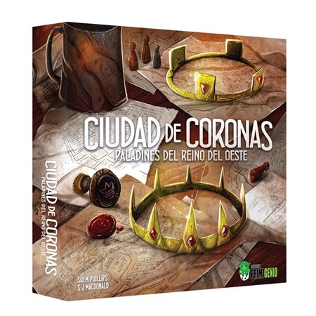 Paladinos do jogo de tabuleiro do reino ocidental: cidade das coroas pegi 12