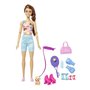 Conjunto de treinamento para boneca barbie Mattel e cachorrinho