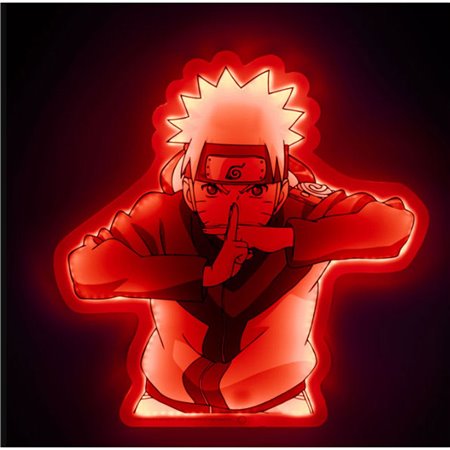 Lâmpada de néon mural teknofun madcow entretenimento naruto shippuden 40 cm