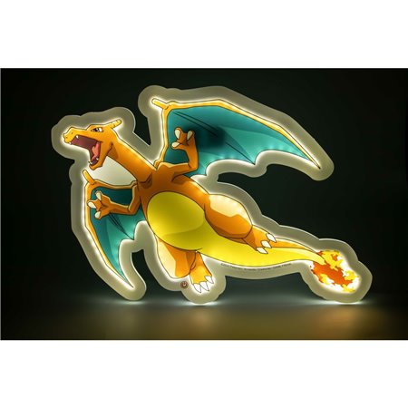 Mural de lâmpada neon teknofun madcow entretenimento pokemon charizard 30 cm