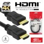 Cabo Hdmi Dourado Macho / Macho 2.0 4K Preto 5M