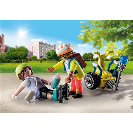 Resgate do pacote inicial Playmobil com balance racer