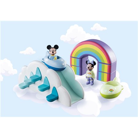 Playmobil 1.2.3 e Disney Mickey e Minnie House nas nuvens