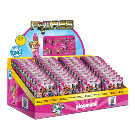 Figuras femininas com exibição de mesa Playmobil x 48 (série 24)