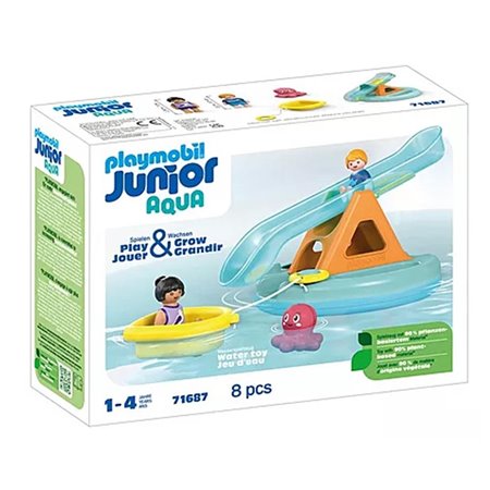 Playmobil junior aqua: ilha de banho com escorregador