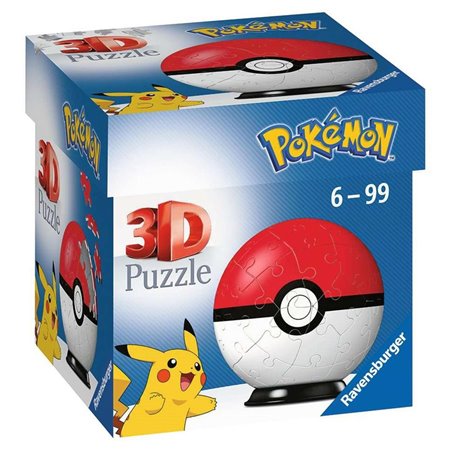 Quebra-cabeça 3D ravensburger pokémon pokeball clássico