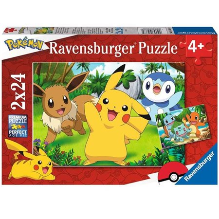 Pokémon Ravensburger Quebra-cabeça 2x24 4+