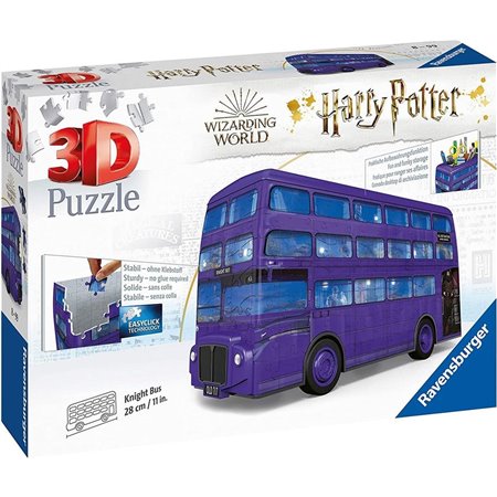 Quebra-cabeça 3D ravenzburger harry potter ônibus noturno