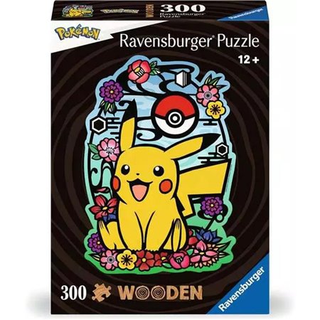 Quebra-cabeça de madeira Ravensburger pokemon pikachu 300 peças