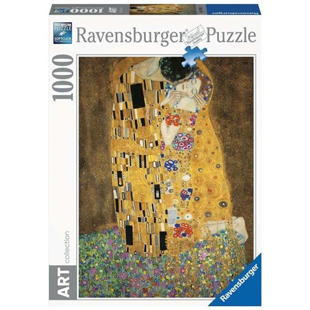 Quebra-cabeça Ravensburger Klimt: o beijo 1000 peças