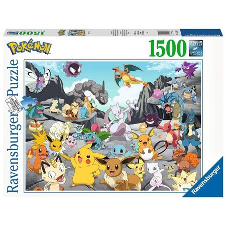 Quebra-cabeça clássico do Pokémon Ravensburger 1500 peças