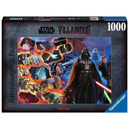 Quebra-cabeça do vilão Ravensburger Star Wars: Darth Vader 1000 peças