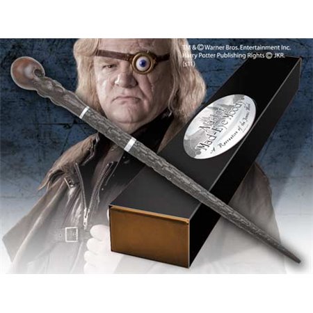 Réplica da nobre coleção harry potter alastor moody wand com caixa e placa de identificação