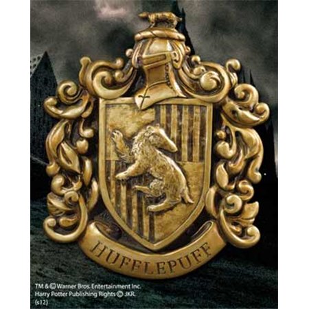 The Noble Collection Harry Potter Hufflepuff House Escudo de parede de resina 20 x 28 cm