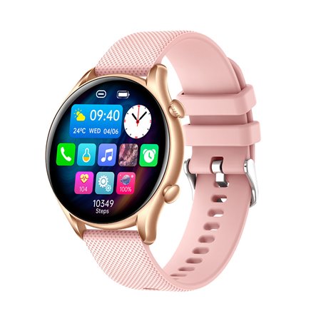 Smartwatch meu telefone relógio el ouro rosa 1,32 polegadas