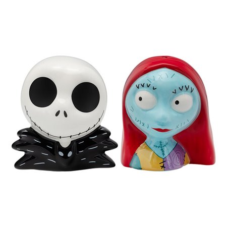 Paladone Conjunto Pesadelo Antes do Natal Saleiro e Pimenteiro Nightmare Before Christmas Jack & Sally 7 cm