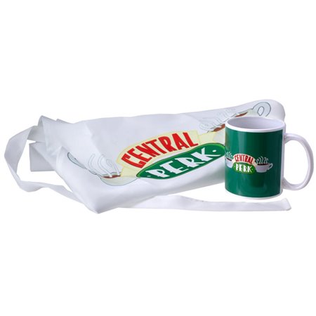 Caneca amigos Paladone + conjunto presente avental