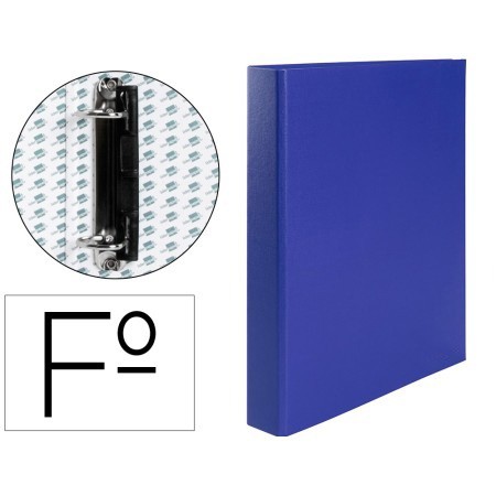 Capa de Aneis Paper Coat Forro Pvc 2 Aneis 25 Mm Azul