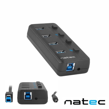 Hub Usb 3.0 C/ 4 Portas Interruptores Individuais Natec