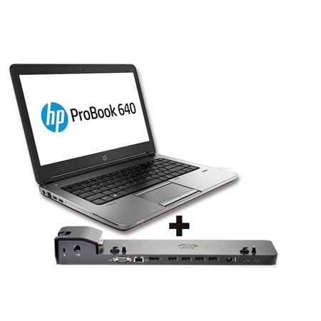 Portátil HP ProBook 640 G2 + Docking Station, Win10Pro - Recondicionado