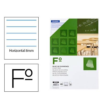 Bloco Exames Horizontal Folio 40 Folhas 60G/M2