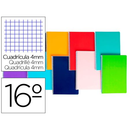 Caderno Espiral Bolso 16º Smart Capa Suave 80 F 60Gr Quadricula 4Mm Cores Sortidas