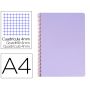 Caderno Espiral A4 Wonder Capa Plastico 80F 90Gr Quadricula 4Mm com Margem Violeta