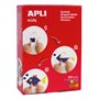 Apli Gomets Adesivo Permanente Estrela - 12mm, 16mm e 20mm - 7000 Gomets por Caixa - Ideal para Escolas e Oficinas Infantis