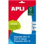 Apli Pacote de 420 Etiquetas Permanentes 16,0 x 22,0mm - Adequado para Escrita Manual - Cor Branca