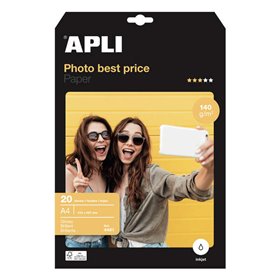 Papel Fotográfico Apli Photobasic A4 140g 20 Folhas