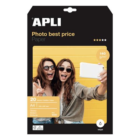 Papel Fotográfico Apli Photobasic A4 140g 20 Folhas