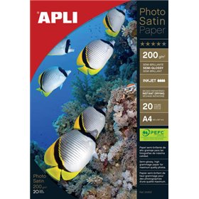 Papel Fotográfico Apli Photosatin A4 200g 20 Folhas Papel Fotográfico Apli Photosatin A4 200g 20 Folhas