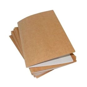 Mariola Pacote de 50 Subpastas Kraft - Branco 240gr - Formato A4 - Slot para Fixador - Cor Marrom/Branco