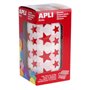 Apli Red Star Gomets - 12,5mm e 19,5mm - Adesivo Permanente - 59 Folhas - 2360 Gomets por Rolo - Ideal para Desenvolver Habilida