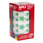 Apli Green Star Gomets - 12,5mm e 19,5mm - Adesivo Permanente - 2360 Gomets por Rolo - Ideal para Escolas e Oficinas Infantis