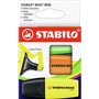 Stabilo Boss Mini Pacote de 3 Marcadores Fluorescentes - Linha entre 2 e 5mm - Tinta à Base de Água - Anti-ressecamento - Cores 