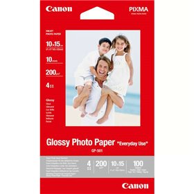 Papel Fotográfico Canon GP-501 A6 10x15cm Brilhante 200gr 100 Folhas