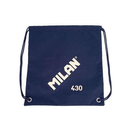 Bolsa/mochila grande com tiras Milan Serie 1918 - Tecido 'ripstop' leve e resistente - Medidas 34x42x0,7cm - Cor Azul Escuro