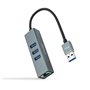 Adaptador de rede Nanocable USB 3.0 para Gigabit Ethernet 10/100/1000 Mbps + 3 portas USB 3.0