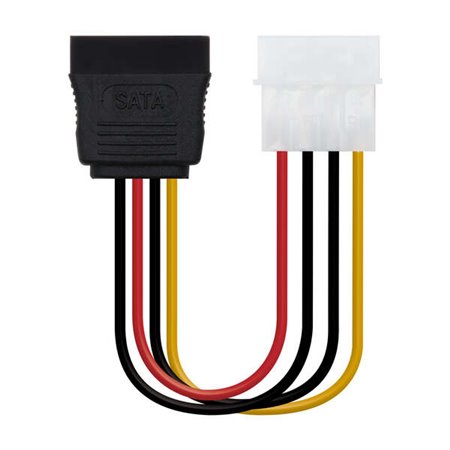 Cabo distribuidor de corrente Nanocable SATA 5,25" macho de Molex 4pin ao OEM fêmea 0.16m de SATA