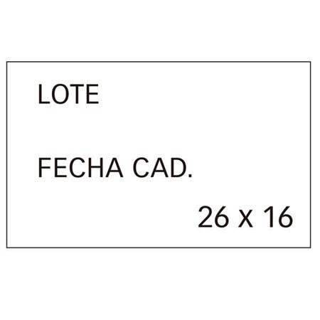 Pacote Apli de 6 Rolos x 1.000 Etiquetas Brancas Removíveis 26x16mm para Etiquetadoras de Preços de 2 Linhas - Pré-impresso com 