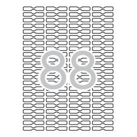 Etiquetas de joias removíveis brancas Apli 45,0 x 8,0 mm 25 folhas