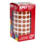 Apli Brown Gomets Redondos Ø 10,5mm - 59 Folhas Pré-cortadas - 5192 Gomets por Rolo - Ideal para Escolas e Oficinas Infantis - A